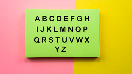 Selective focus on the letter alphabet. Education for elementary or toodler.の写真素材