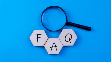 Frequentlys Asked Question Concept.Selective fous on the word FAQ.の写真素材