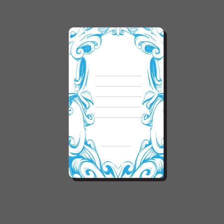 vector business card, greeting, frame, vintage, rosette, vector patternのイラスト素材