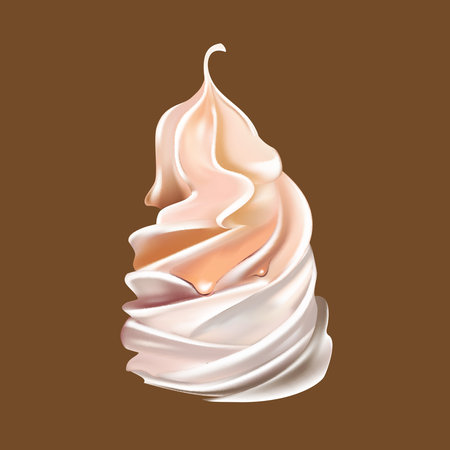 cream cake or ice cream vectorのイラスト素材