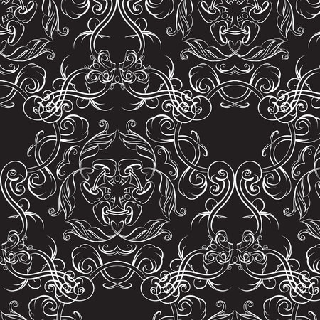 decorative elements in vintage style for decoration layout, framing, for tektsta for advertising, vector illustration hands, seamless textureのイラスト素材