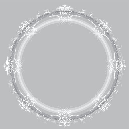 drawing hand vintage frame baroque elements for advertising in vintage style, vector ornament, to frame the logo or text scrolling list Black and whiteのイラスト素材