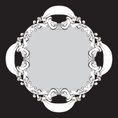 decorative elements in vintage style for decoration layout, framing, for tektsta for advertising, vector illustration handsのイラスト素材