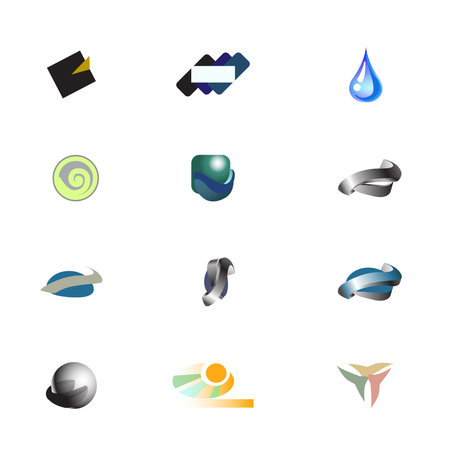 Business Abstract Circle icon. Corporate, Media, Technology styles, Abstract vector logo design templateのイラスト素材