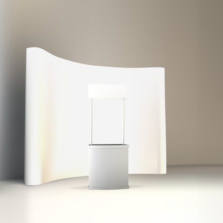 Trade exhibition stand vector isolatedのイラスト素材