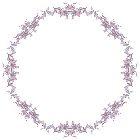 decorative elements in vintage style for decoration layout, framing, for advertising, vector illustration handsのイラスト素材