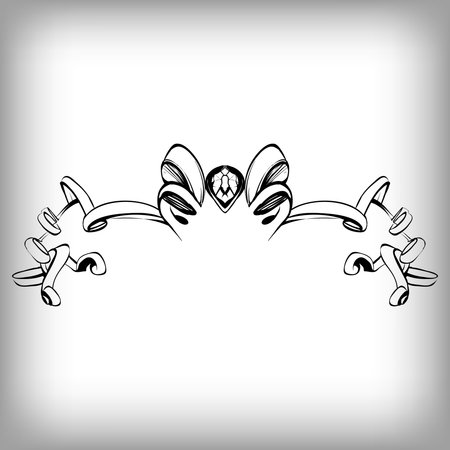 decorative elements in vintage style for decoration layout, framing, for tektsta for advertising, vector illustration handsのイラスト素材