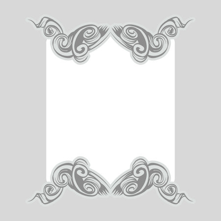 decorative elements in vintage style for decoration layout, framing, for text for advertising, vector illustration handsのイラスト素材