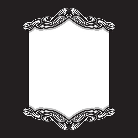 decorative elements in vintage style for decoration layout, framing, for text for advertising, vector illustration hands, ornamental part of the frameのイラスト素材