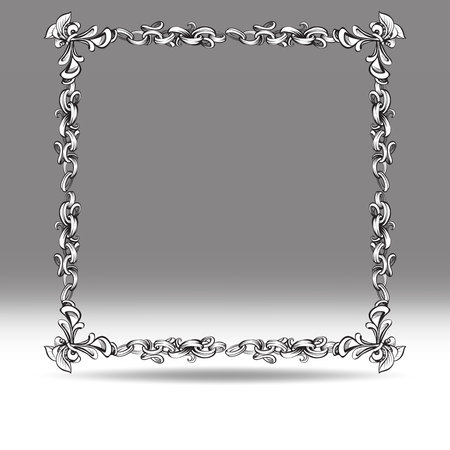 decorative elements in vintage style for decoration layout, framing, for text for advertising, vector illustration handsのイラスト素材