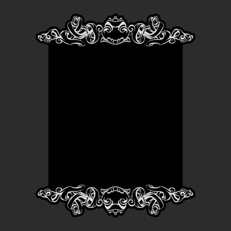 decorative elements in vintage style for decoration layout, framing, for text for advertising, vector illustration hands, ornamental part of the frameのイラスト素材