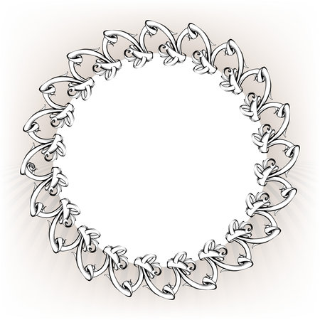 decorative elements in vintage style for decoration layout, framing, for advertising, vector illustration handsのイラスト素材