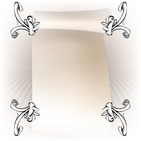 decorative elements in vintage style for decoration layout, framing, for advertising, vector illustration handsのイラスト素材