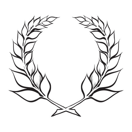 laurel wreath award winner vectorのイラスト素材