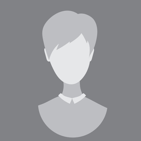 Flete guy, man, woman, avatar, profile photo, gray silhouette isolated vectorのイラスト素材