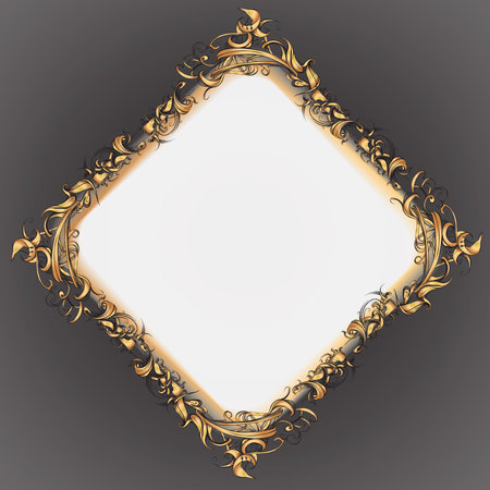 decorative elements in vintage style for decoration layout, framing, for advertising, illustration handsのイラスト素材