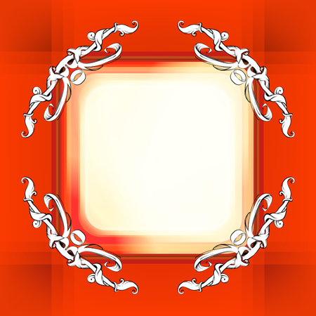 decorative elements in vintage style for decoration layout, framing, for advertising, vector illustration handsのイラスト素材