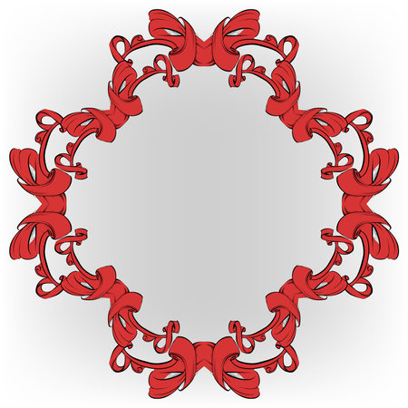 decorative elements in vintage style for decoration layout, framing, for advertising, vector illustration handsのイラスト素材