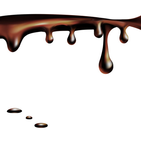liquid chocolate, caramel or cocoa illustrationのイラスト素材