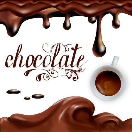 vector drawing letterynh chocolateのイラスト素材