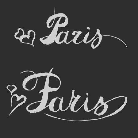 Paris lettering pattern vectorのイラスト素材