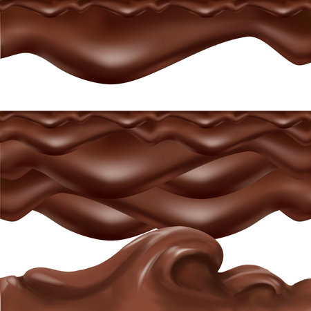 liquid chocolate, caramel or cocoa illustrationのイラスト素材