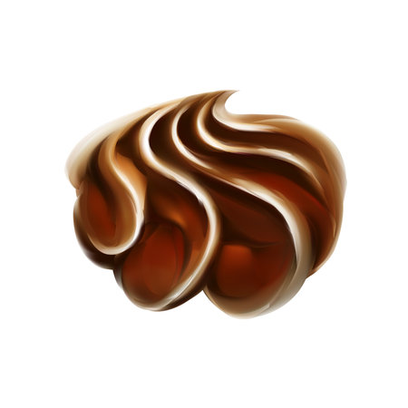 Liquid chocolate, caramel or cocoa illustration vector.のイラスト素材