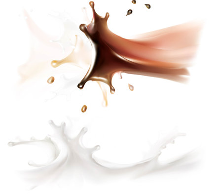 Milk splashes isolated illustrationのイラスト素材