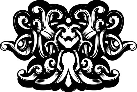 Vintage design element print tattoo vector illustrationのイラスト素材