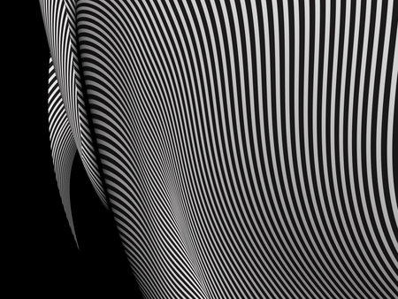 stripes black and white texture 3d rendering waves