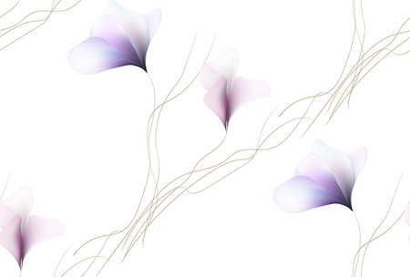 Flowers background illustration art watercolor print artの写真素材