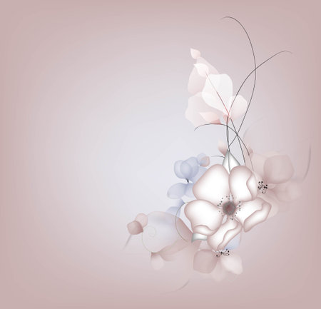 Flowers background illustration art watercolor printのイラスト素材
