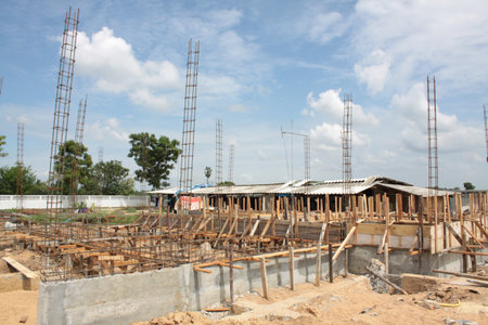 house construction in developmentの写真素材