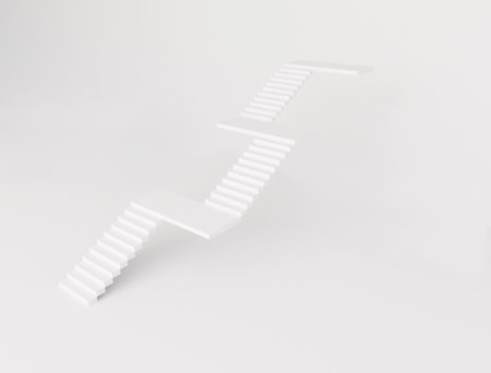 White stair with first, second and third placesの写真素材