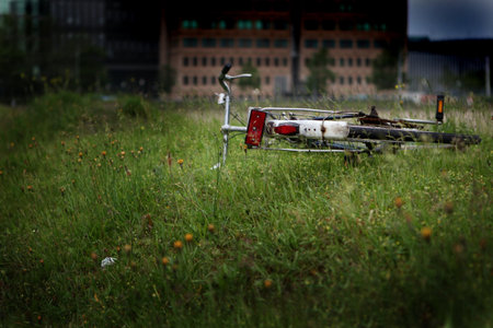 Abandoned bikeの写真素材