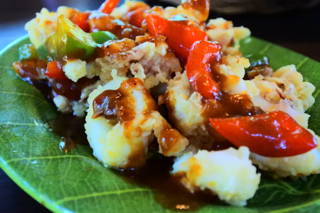 Cumi Goreng Tepung - The Indonesian Traditional seafood menuの写真素材