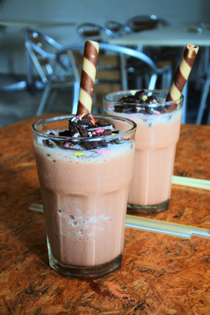 Choco milk shakeの写真素材