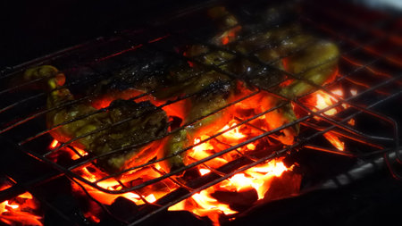 Ayam Bakar (grilled chicken)の写真素材