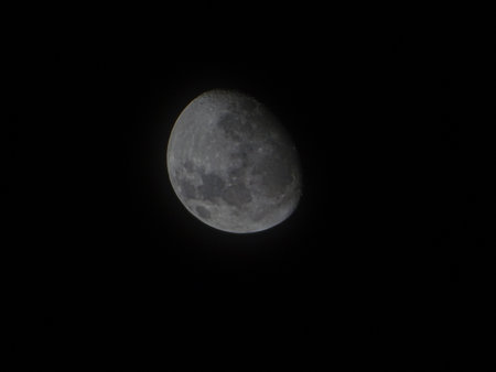 Close up photo of moon surfaceの写真素材