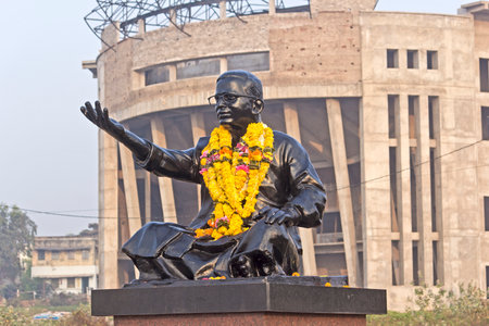 FEBRUARY 13, VISHAKHAPATNAM, ANDHRA PRADESH, INDIA - monument of Ghantasala. Ghantasala (1921-77) was the popular poet, musician, singer and actorのeditorial素材