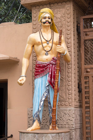 FEBRUARY 28, 2014, MATHURA, UTTAR PRADESH, INDIA -Detail of the gates of Krishna Janma Bhumi, temple complex on the birthplace of Lord Krishnaのeditorial素材