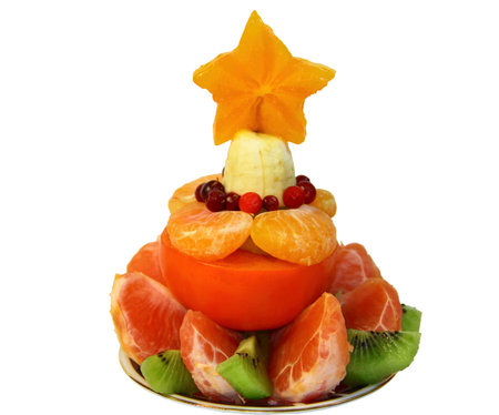 Herringbone tasty fresh fruit, food for children, table decorationの写真素材