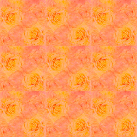 Scenic watercolor seamless background of roses- floral grungeの写真素材