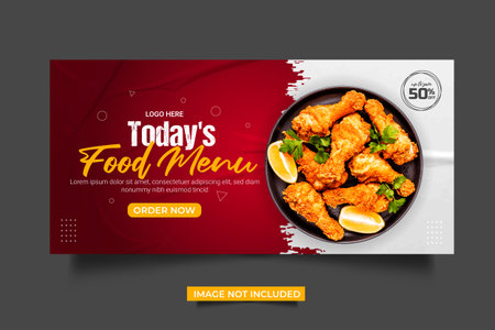 Food  web banner post   advertising discount sale offer template  designのイラスト素材