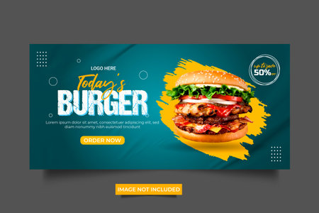 Food  web banner post   advertising discount sale offer template  designの写真素材