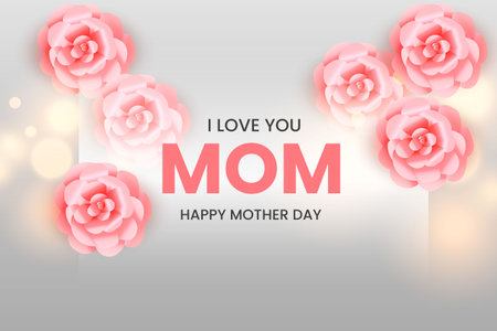 Happy Mother's Day background design with beautiful floral ideaのイラスト素材