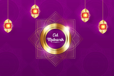 Vector realistic eid mubarak background eid al fitrのイラスト素材