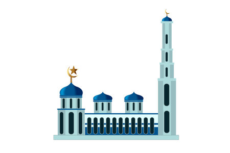 islamic mosque design with vintage styleのイラスト素材