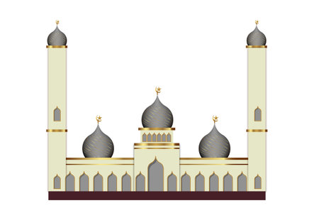 islamic mosque design with vintage styleのイラスト素材