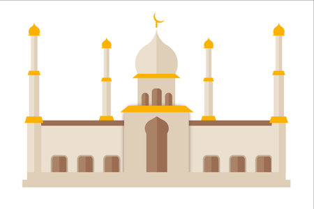 islamic mosque design with vintage styleのイラスト素材